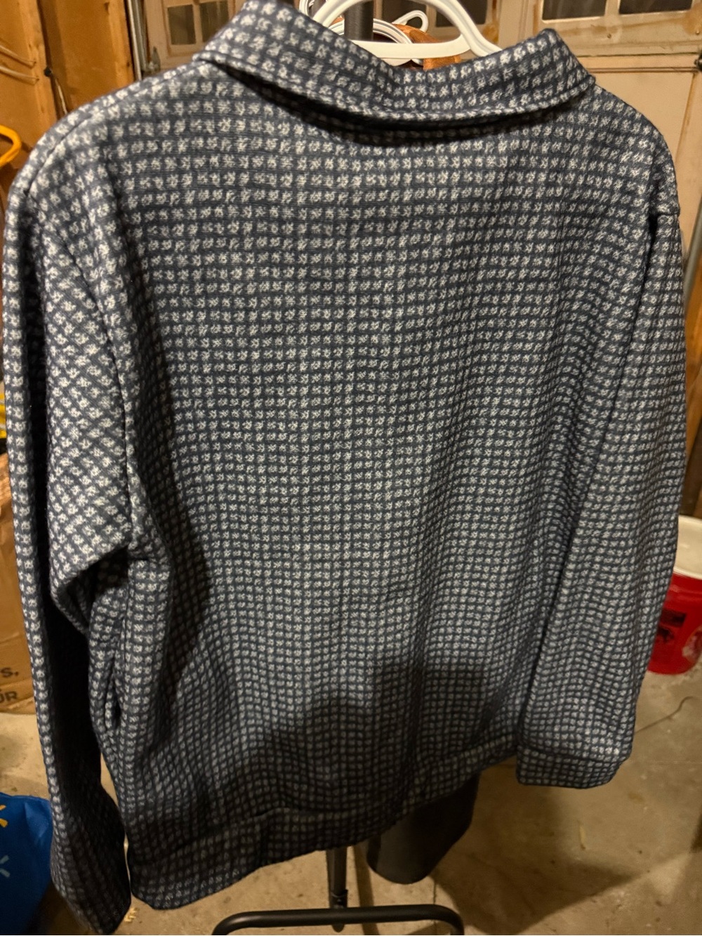 Women’s Blue Patterned Button-Up Jacket - Picture 2 of 2